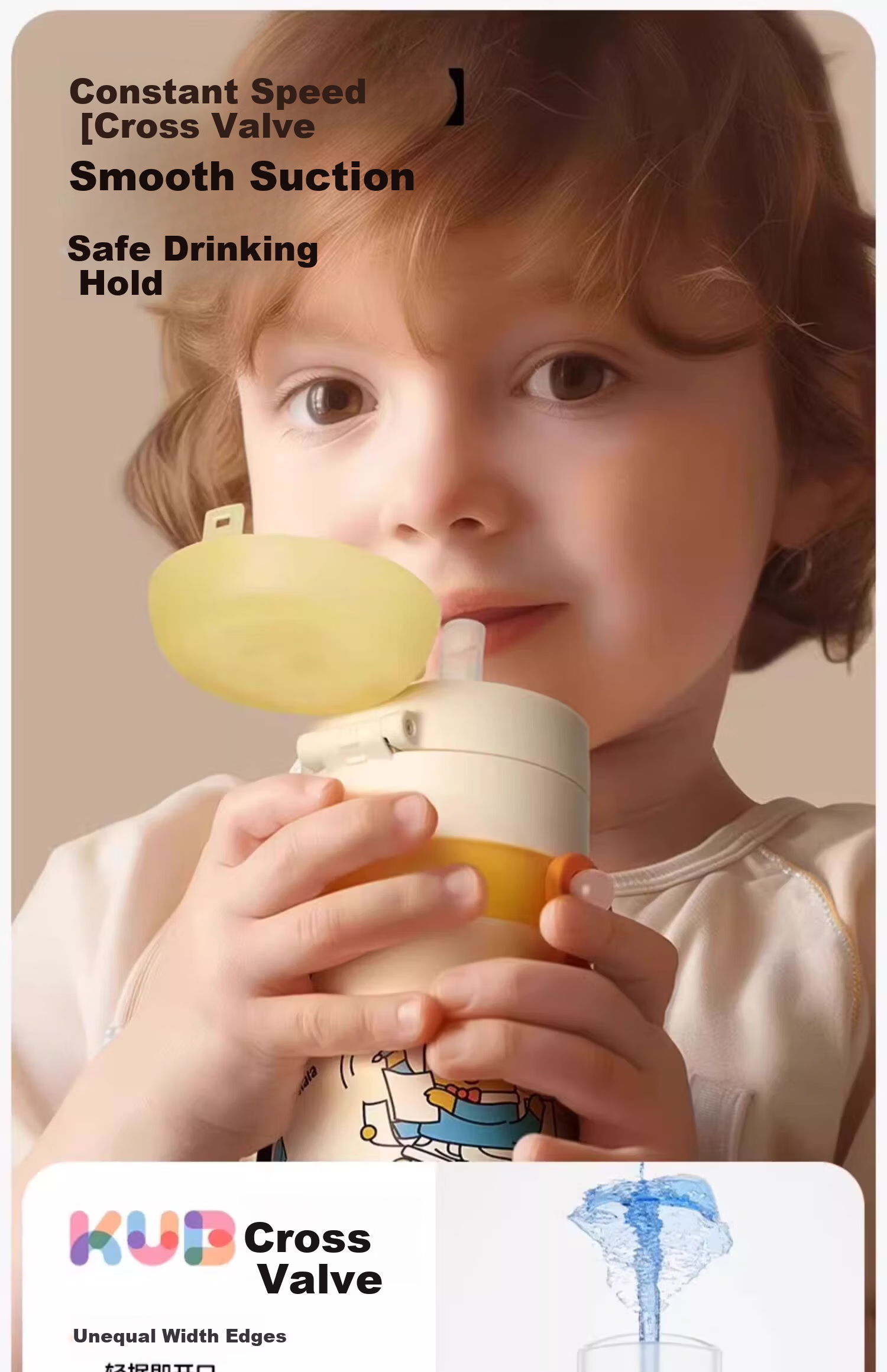 KUB Children's Straw Cup Baby Water Bottle for Over One Year Old Learning Drinking Cup Direct Drinking Bottle 260ml - Blue 10