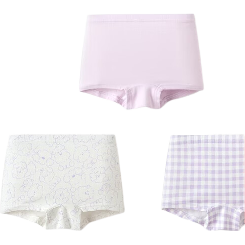 BALABALA Girls' Cotton Underwear, Children's Boxer Briefs, for Young And Older Girls, Three-Pack [Miiichan IP] 209925170006