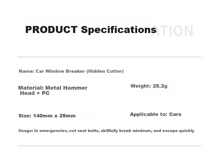 Aolin Car Escape Safety Hammer Glass Breaker Multi-Function Rescue Hammer Vehicle Window Breaker Hongyun Yellow 11
