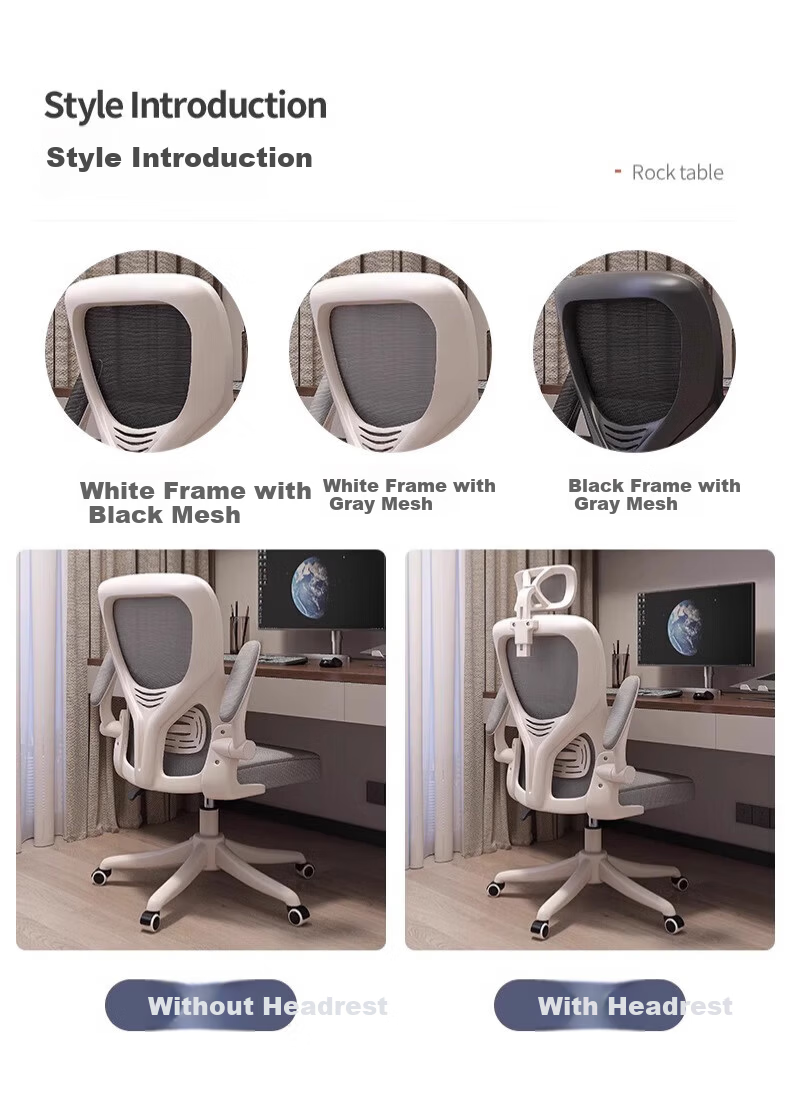 Chibilun Ergonomic Computer Chair Comfortable Long Sitting Home Office Gaming Chair Bedroom Desk Stool with Backrest 19