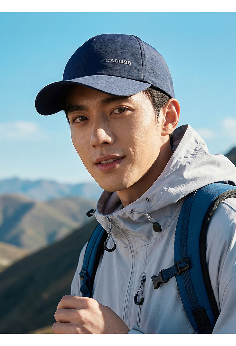 CACUSS Men's Baseball Cap Summer Outdoor Sun Protection Breathable Mountaineering Sports Dark Gray M 10
