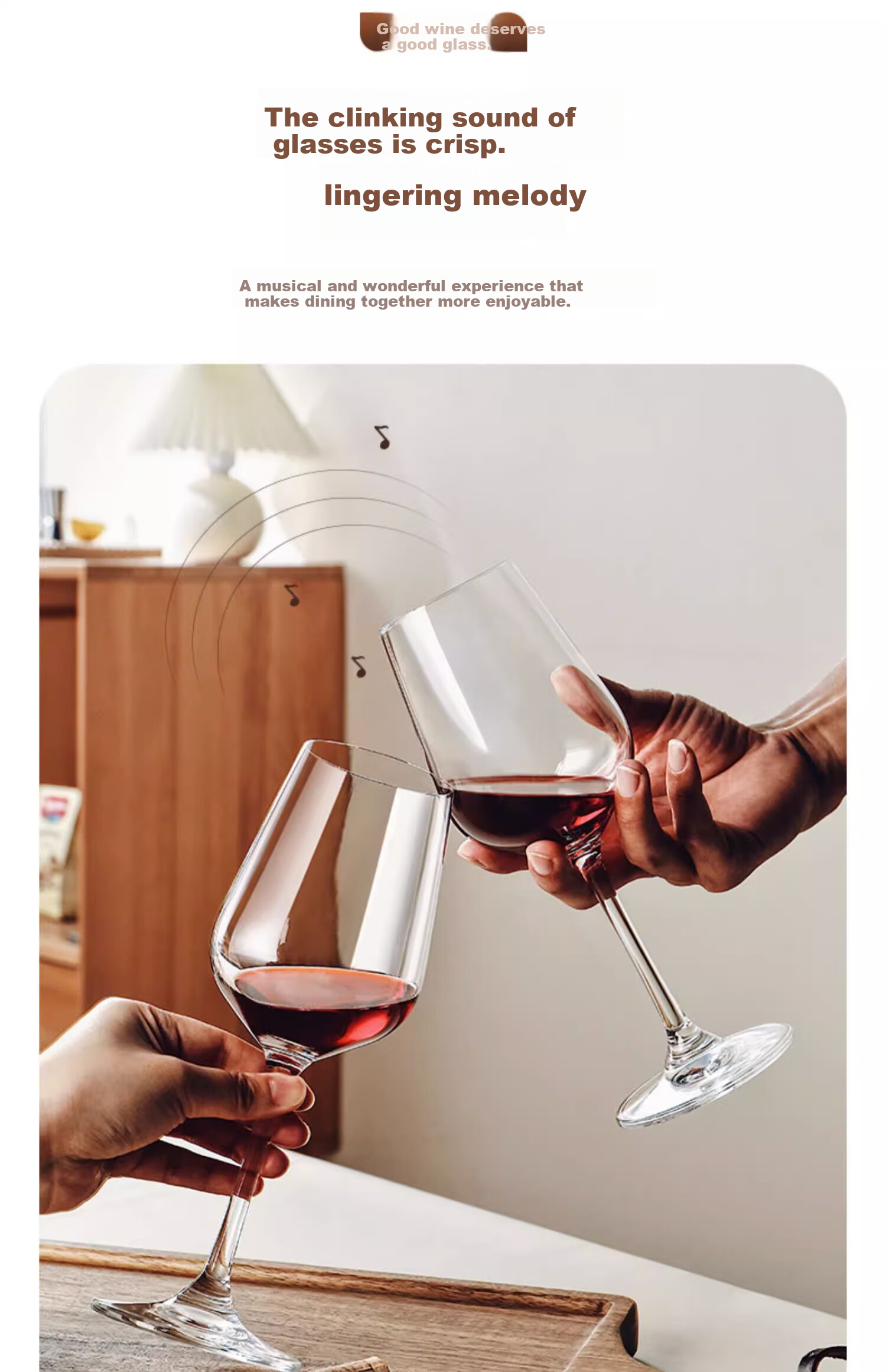 CRISTALGLASS Large Capacity Crystal Glass Red Wine Glass Set, 425ml, Pair of Large-Bellied Stemmed Wine Glasses for Home Use 7