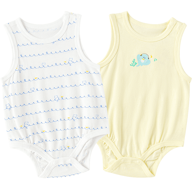 BALABALA Children's Clothing, Baby Triangle Onesie, Pure Cotton Infant Romper, 2026 New Summer Two-Piece Set, Soft Cute Stylish Outfit