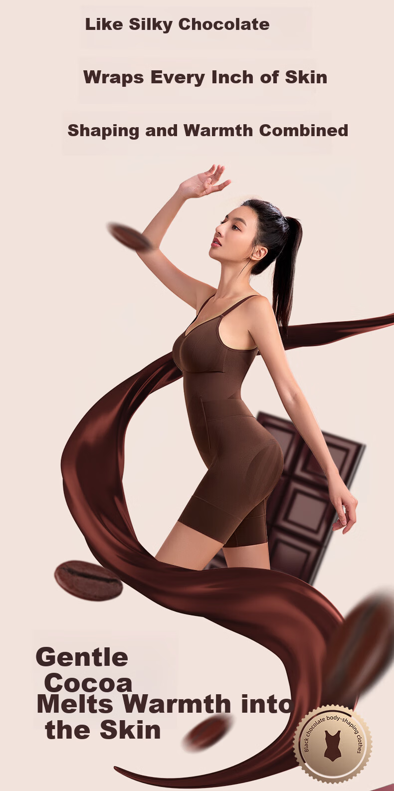 Curvilism [Victoria Song Edition] Black Chocolate Shaping Bodysuit Tummy Control Waist Cincher Black Chocolate Limited Color [Thin Straps] Size L 19