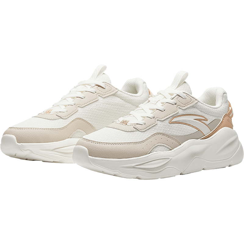 Anta Unrestrained Casual Women's Shoes Summer Mesh Breathable Lightweight Comfortable Thick Sole Height Increasing Fitness Jump Rope Running Sports Shoes