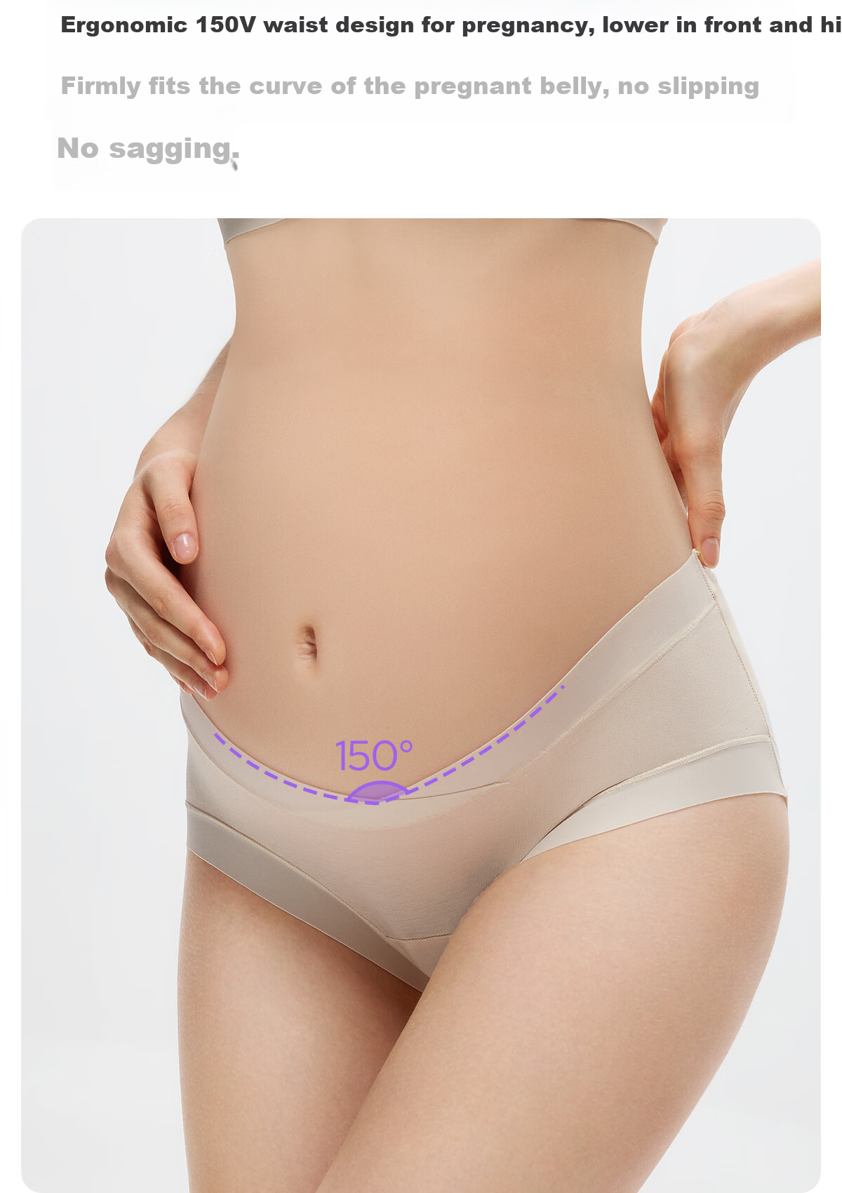 JOYNCLEON Maternity Cotton Low-Waist Seamless Extended Crotch Pregnancy Underwear EO Sterilized XXL jnk194189 13