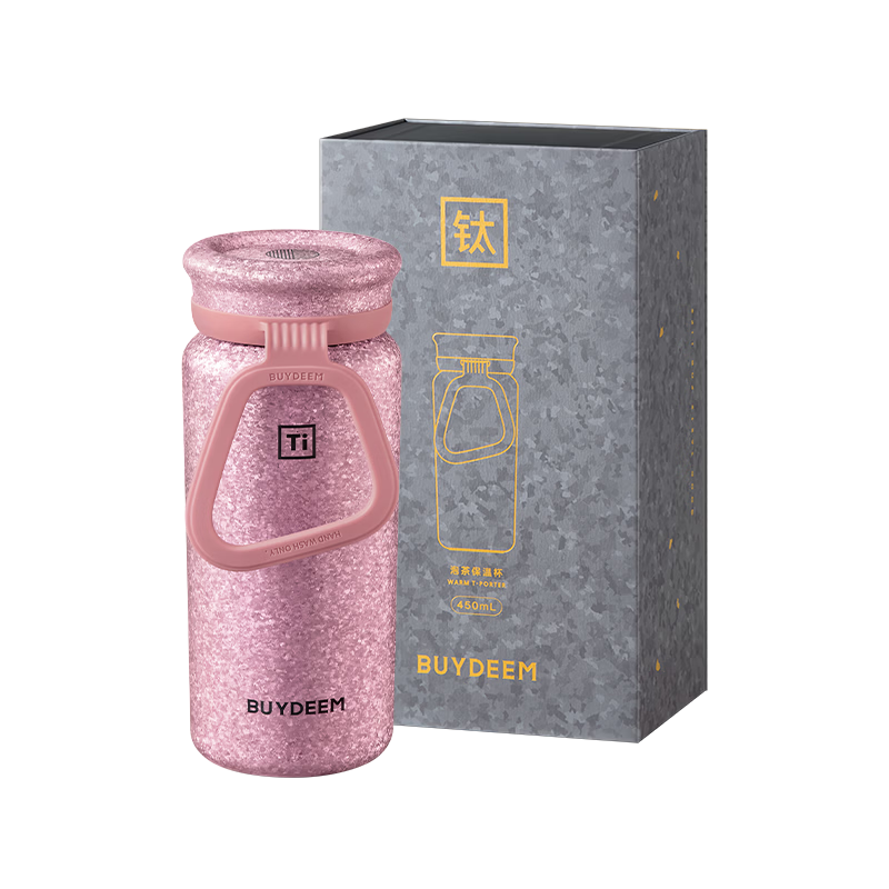 Buydeem Titanium Tea Infuser Thermos Cup Portable Outdoor Business Office Pure Titanium Water Bottle New Year Gift