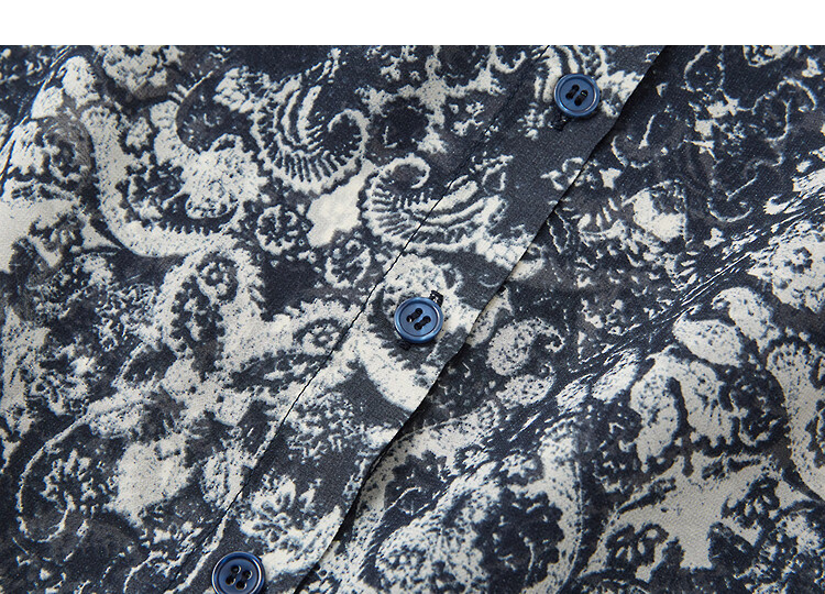 Demana Chiffon Printed Spring Lightweight French Style Round Neck Lace Trim Loose Slim Shirt for Women High-End Feel 14