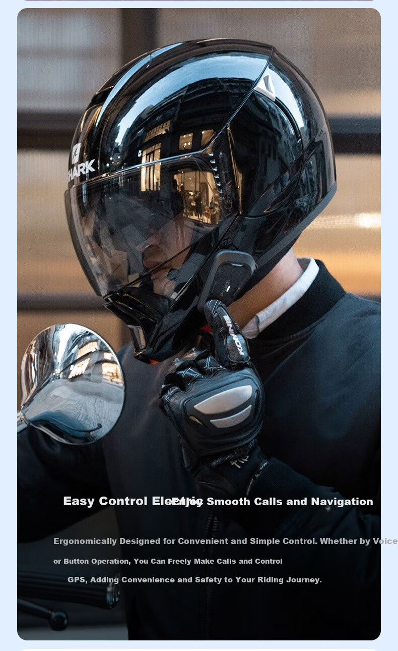 CARDO Motorcycle Helmet Bluetooth Headset Noise-Cancelling Waterproof Full and Half Helmet SPIRITSINGLE Original Box 12