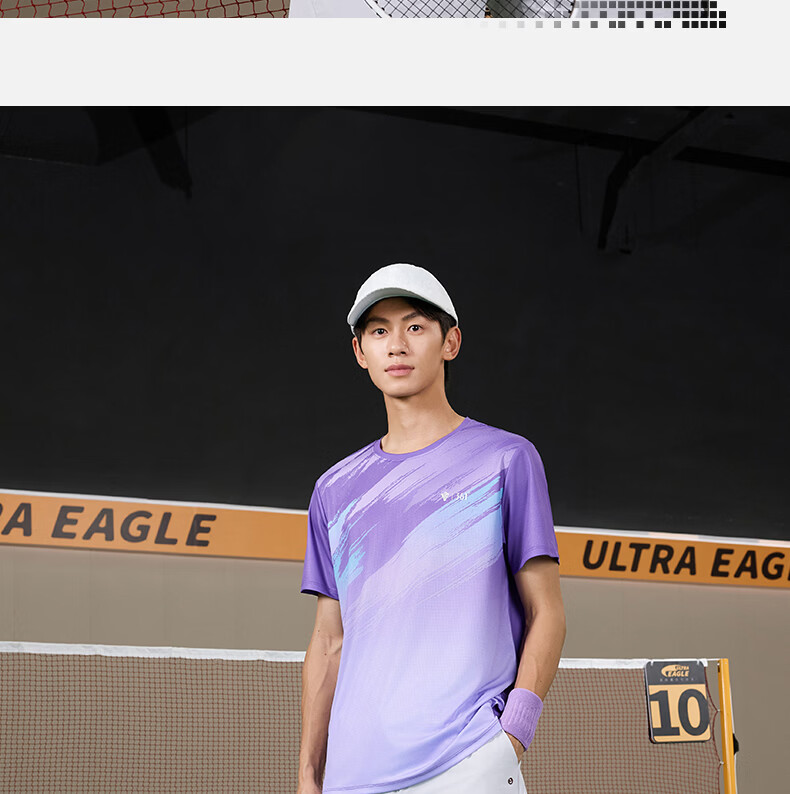 361° Men's T-Shirt Spring Summer Winning Badminton Quick-Dry Loose Printed Short Sleeve Top 652627102-1 21