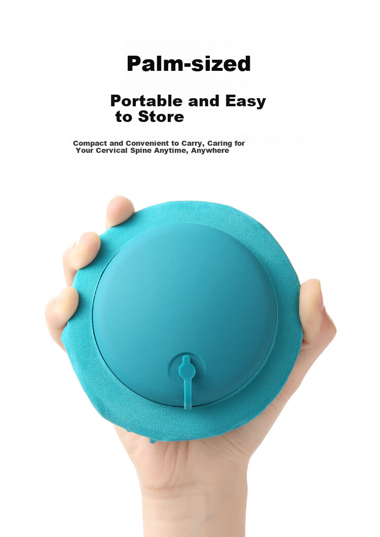 Kelorock Inflatable U-Shaped Travel Pillow Press-to-Inflate Portable Neck Pillow for Airplane High-Speed Train Sleep Support 7