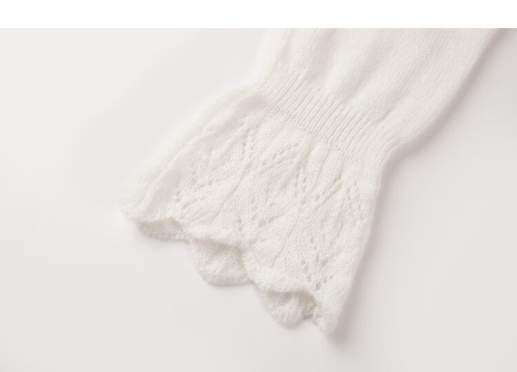 Demana Mohair Wool Blend Autumn V-Neck Hollow Jacquard Ruffle Drawstring Slim Knit Sweater for Women 14