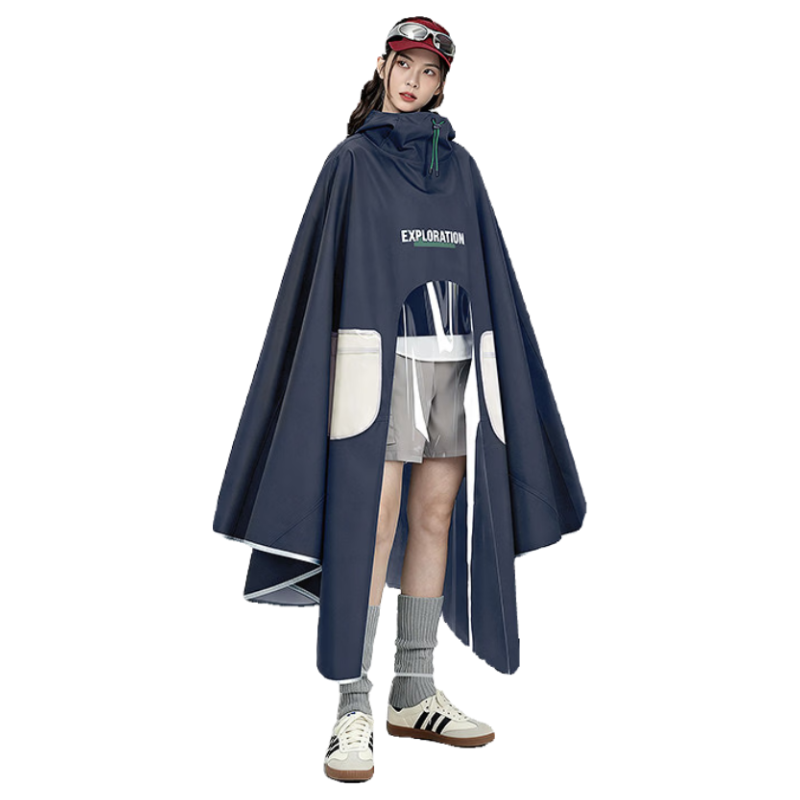 Beimei Electric Scooter Single-Person Large Thick Long Full-Body Raincoat, New Style Riding-Specific Poncho