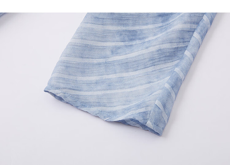 Demana Tie-Dye Craft Spring Artistic Striped Gradient Batwing Sleeve Loose Fit Petite Women's Shirt 13