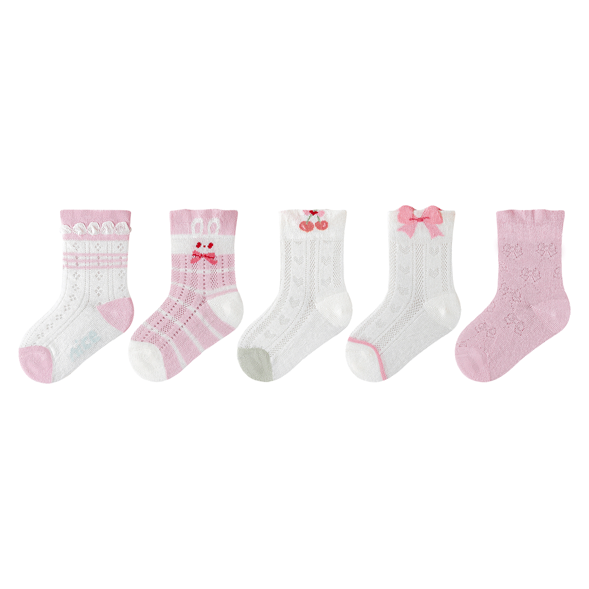 Little Pig Banner Summer Mesh Class A Infant Newborn Non-Binding Chubby Leg Xinjiang Long-Staple Cotton Seamless High Elastic Baby Cotton Socks