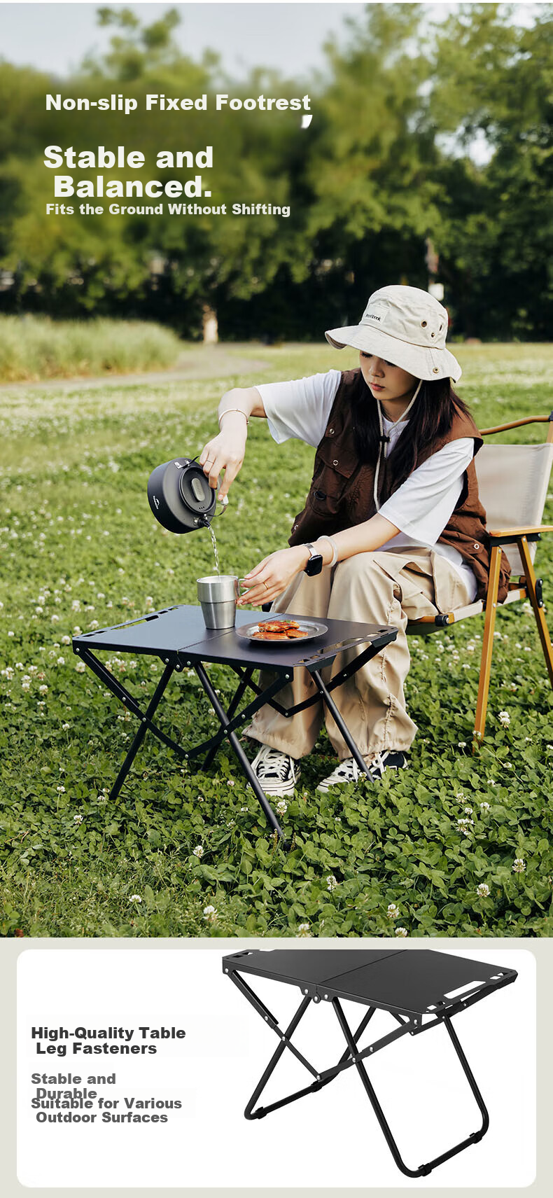 Gosoo Folding Stool Portable Outdoor Camping Fishing Chair Travel Folding Seat High-Speed Rail Queue Helper 5