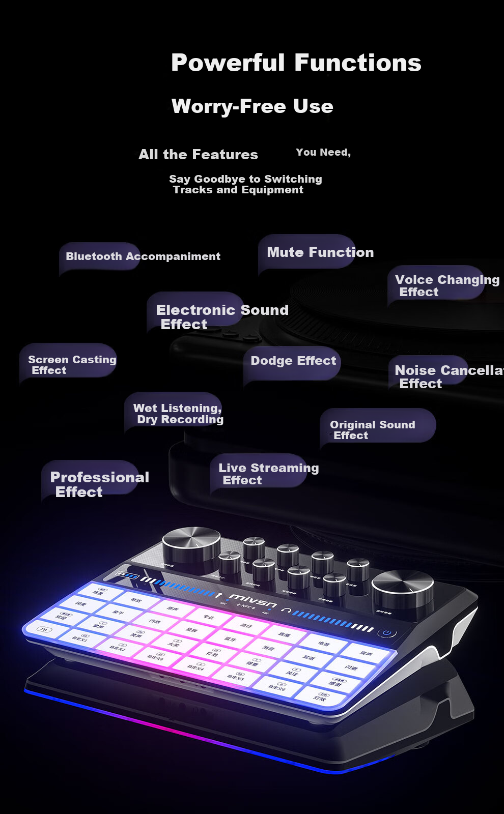 Meisheng G9 Sound Card Live Streaming Equipment Full Set K-Song Dedicated Douyin Host Singing Recording Mobile Computer Universal Professional Mixer Outdoor Wireless Microphone Condenser Microphone 20