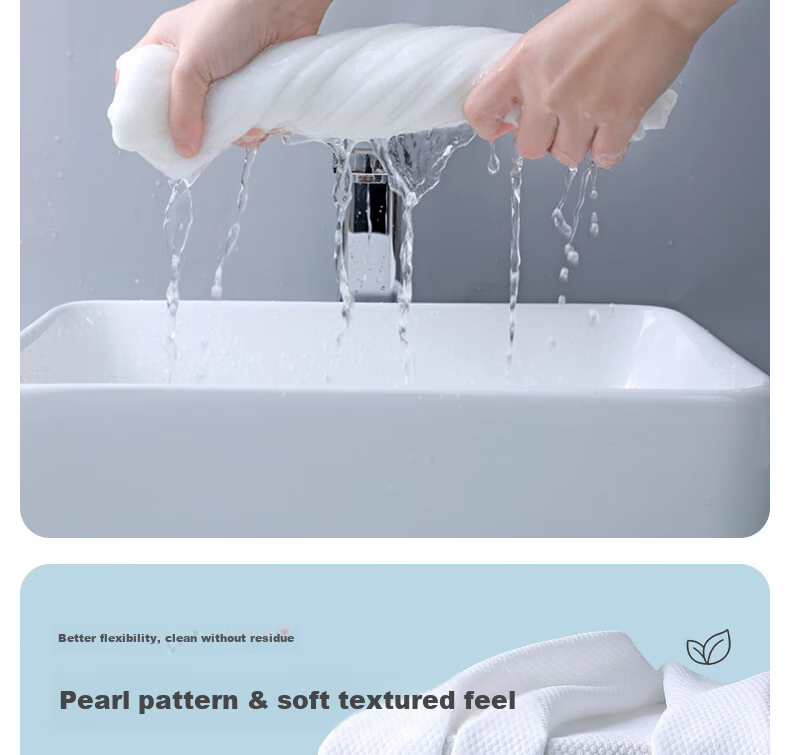 KING SHORE Disposable Bath Towels, 6-Pack Travel Essentials, Pearl Pattern Thick Large Bath Towels, 70*120cm 9
