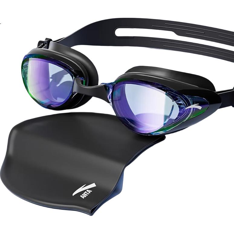 ANTA Swimming Goggles with Prescription Lenses, Waterproof Anti-Fog High-Definition Professional Swim Glasses for Men And Women, White 700