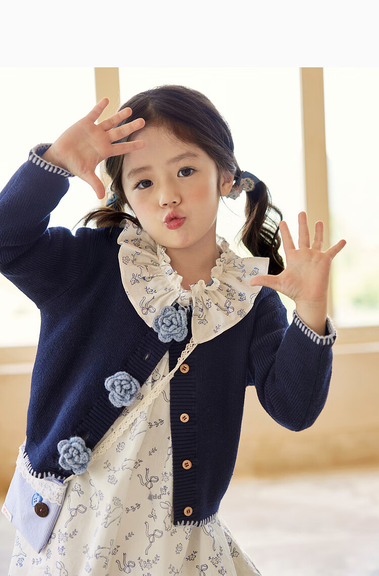 LUSON Little O Treasure Okids Children's Clothing Forest Style Set Girls 2025 Autumn Corduroy Suspender Skirt 26