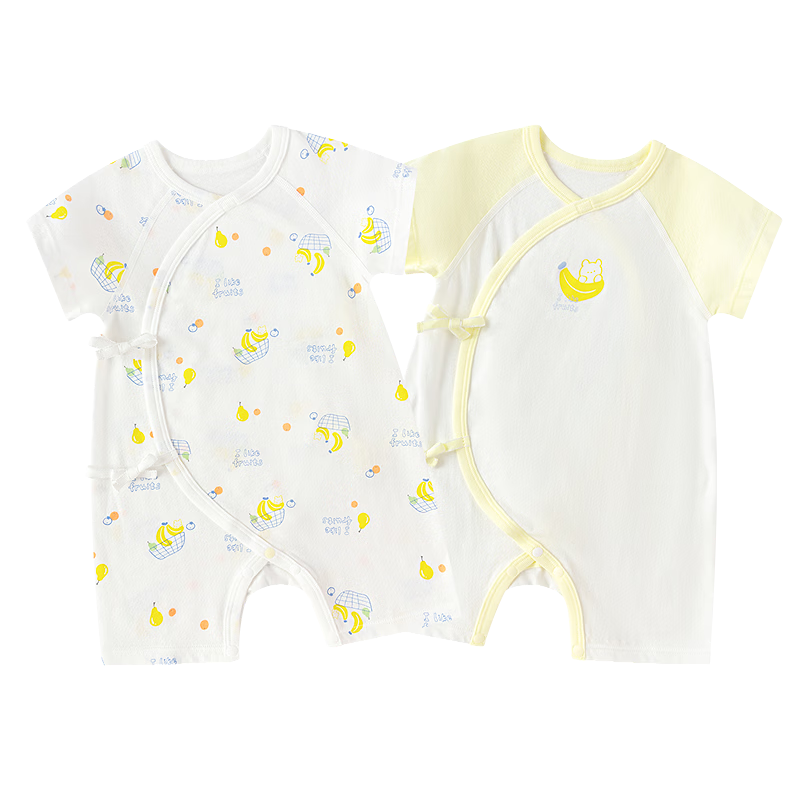 BALABALA Children's Clothing, Baby Romper, Infant Onesie, 2026 Summer New Style Two-Piece Set, Pure Cotton, Newborn Clothes, Thin And Soft