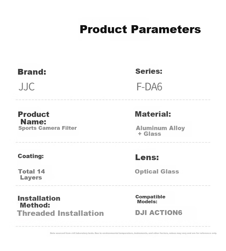 JJC Compatible with DJI Osmo Action 6 Filter, Action Camera Accessory, 4-Line Starlight Lens 7