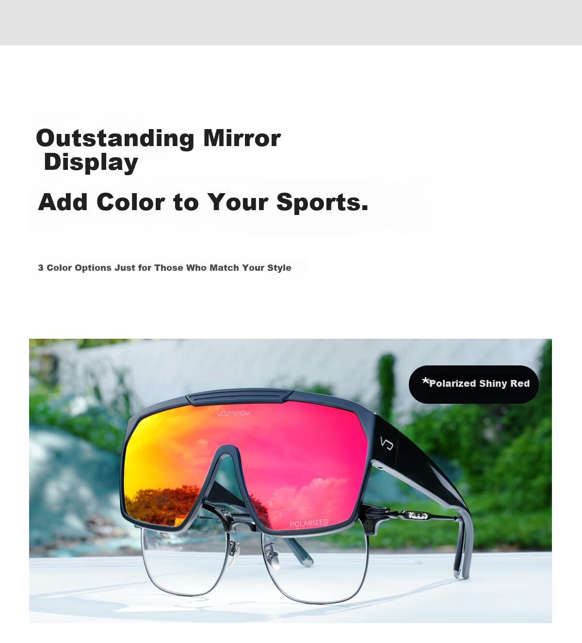 VOZAPOW Myopia Prescription Hiking Mountaineering Cycling Protective Polarized Sunglasses Fishing Driving Sunglasses 17