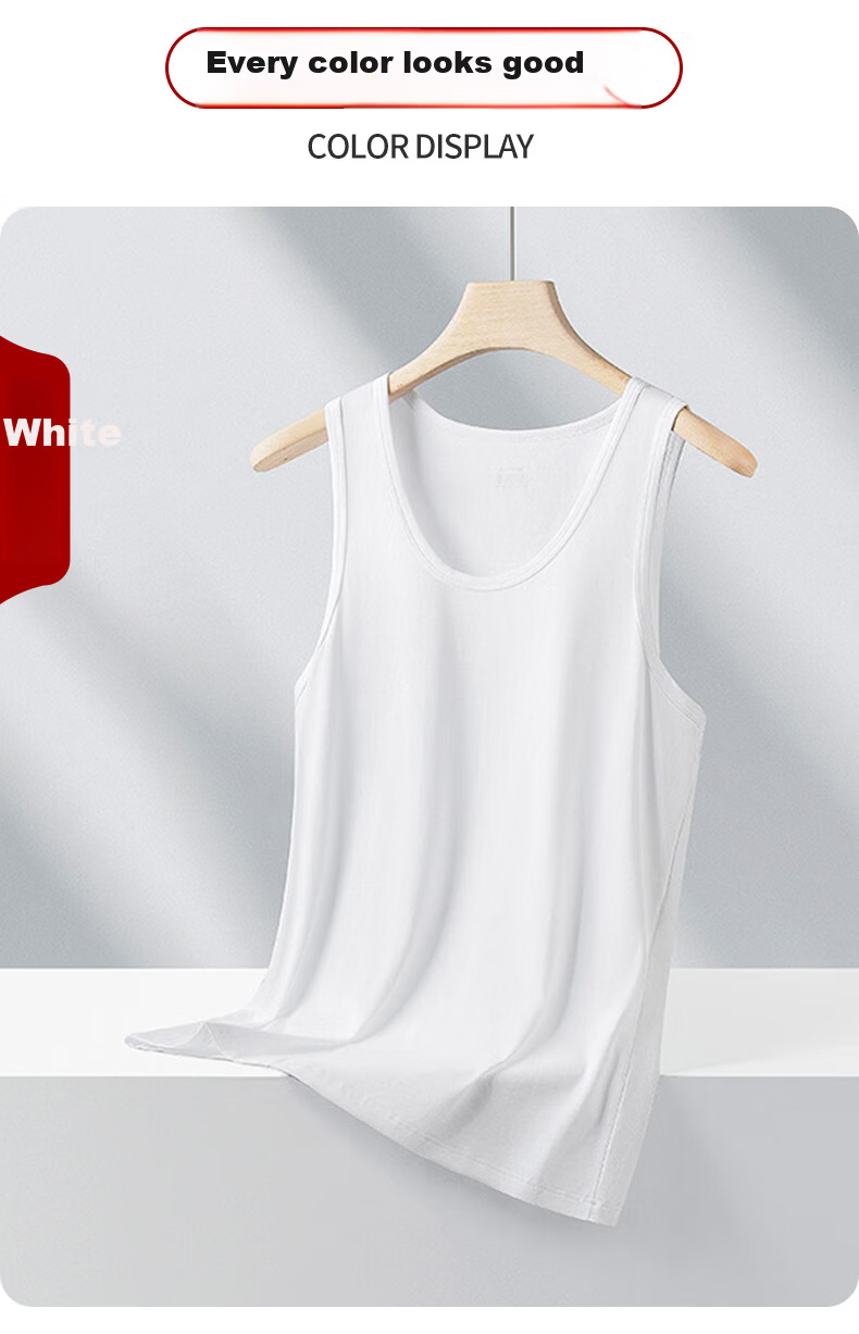 Mengyangwang Men's Summer Thin Cotton Breathable Sports Racerback Tank Top Sleeveless T-Shirt 20