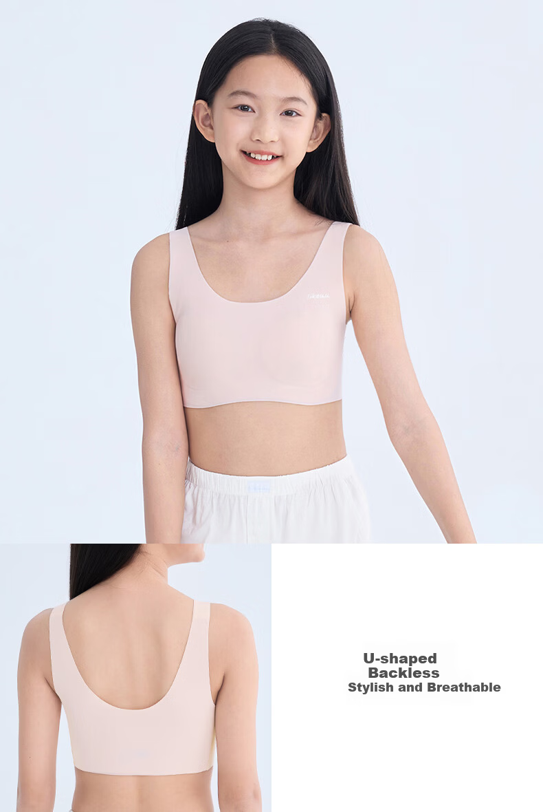 Like Uu Girls' Underwear for Middle School Students Aged 12-16, Ubras Developmental Bra for Teenage Girls, Children's Vest Sports Underwear 13