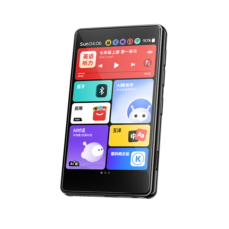 Aigo MP3/MP4 Player WiFi Internet MP5 Student Music Player Bluetooth AI Voice Video E-Book AN20e