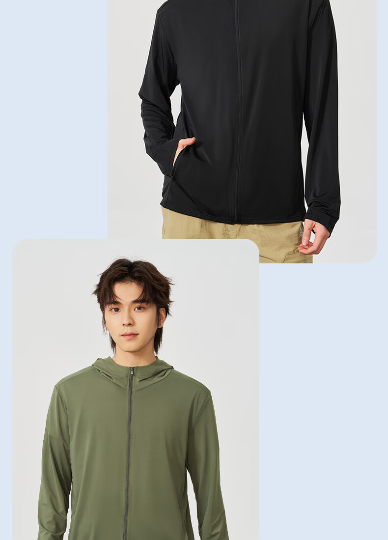 Langsha Men's UPF50+ Ice Silk Sun Protection Jacket Spring Summer New Lightweight Breathable Outdoor Casual Quick-Dry Coat 219 10