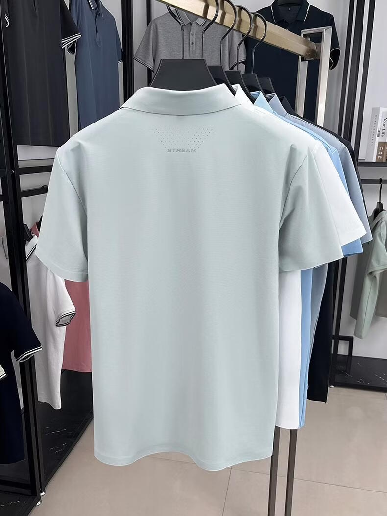 ROMON Ice Silk Sun Protection Polo Shirt Summer Men's Thin Cool Quick-Dry Fashion Casual Youth Short Sleeve T-Shirt 13