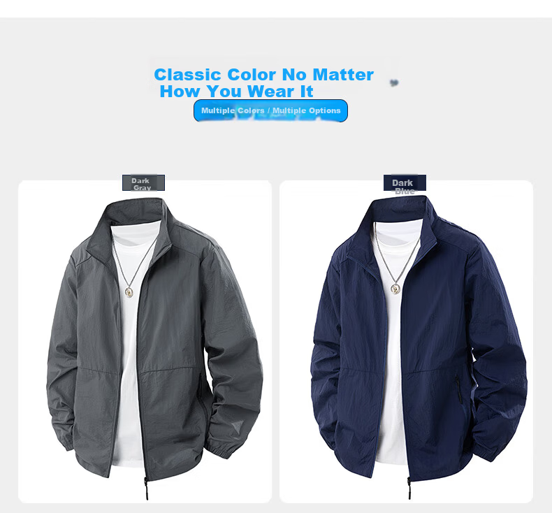 ROMON Ice Silk Sun Protection Jacket for Men Summer Quick-Dry Lightweight Youth UV Protection Coat 6