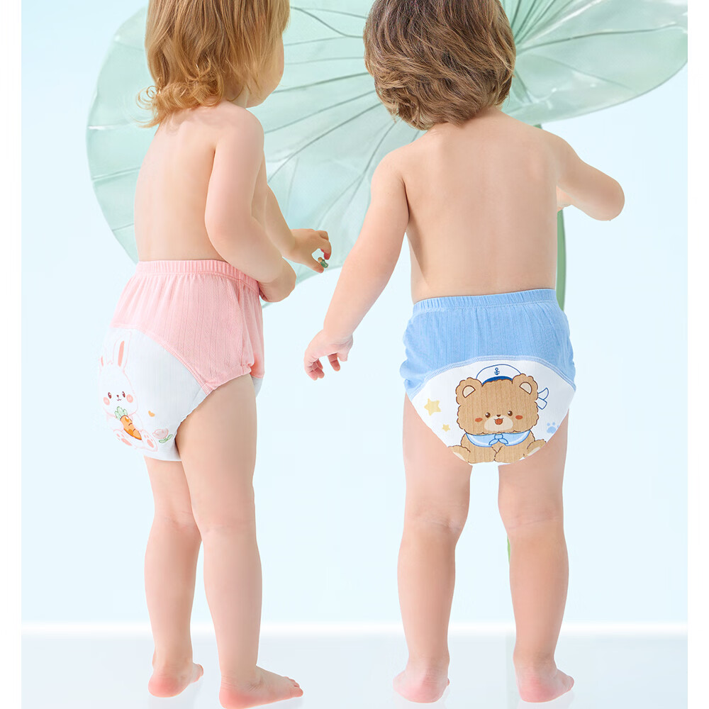 Betis Potty Training Pants Baby Diaper Waterproof Washable Baby Toilet Training Pants Size 110 2-Pack Sweet Rabbit Little Lamb 22