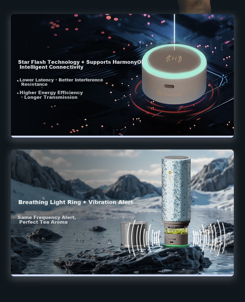 Hongmeng Smart Choice Haers Intelligent Pure Titanium Tea Brewing Insulated Water Bottle for Men and Women with Tea Separation Business Gift 9