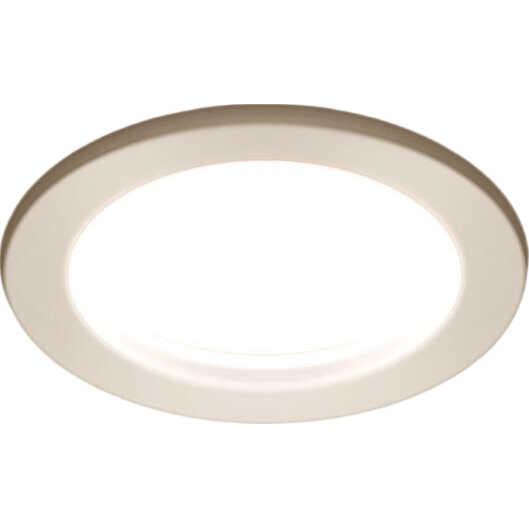 Foshan Lighting (FSL) LED Recessed Downlight, All-Aluminum, All-White, 4-Inch 12W, Cutout 120-130mm, Warm White (4000K)