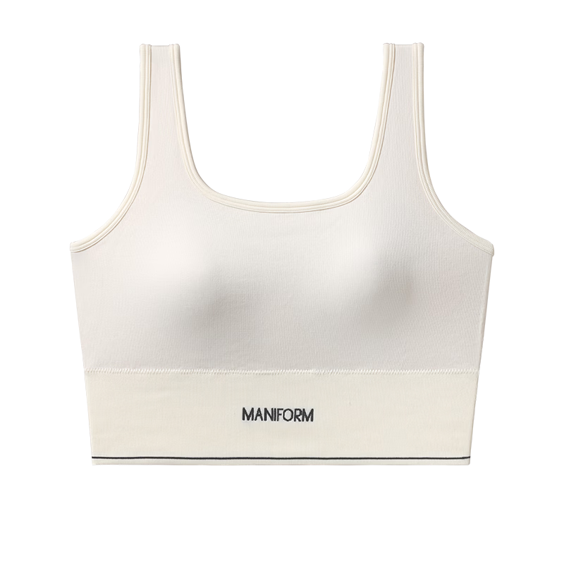 Manifen Square Neck Padded Seamless Bra Cup Sports Vest Women's Underwear Seamless Innerwear Base Layer Wearable Small Camisole