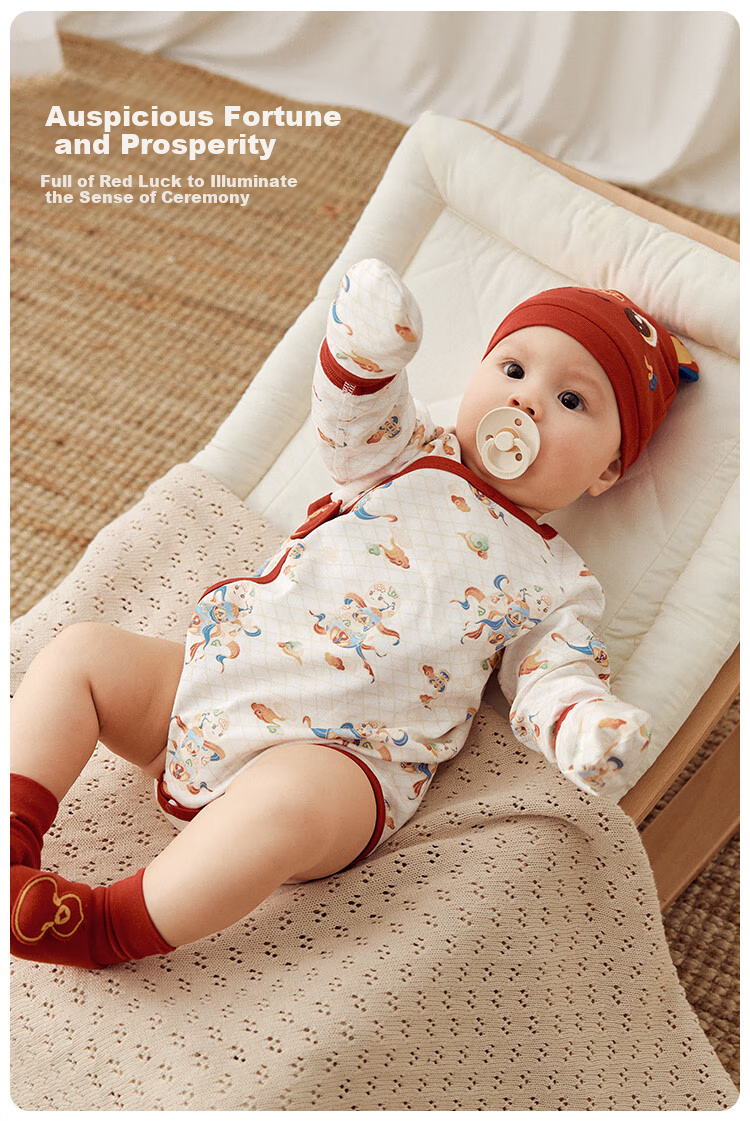 Wismorni Snake Year Newborn Baby Romper Spring Autumn Full Moon Baby Jumpsuit First Birthday Hundred Days Outfit 2