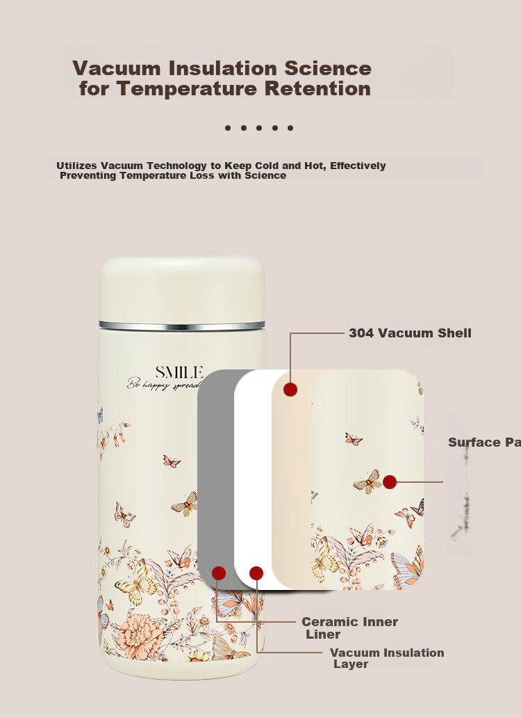 Gold Inlaid Jade Stainless Steel Ceramic Insulated Portable Home Water Bottle Tea Cup for Men and Women Car Travel Gift Birthday Present 4