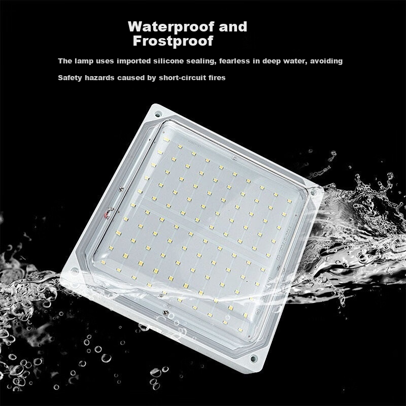 Yunzhizhuo LED Waterproof and Moisture-Proof Cold Storage Light for Cold Storage Warehouse Factory Ship Lighting Square Light 180*180 2