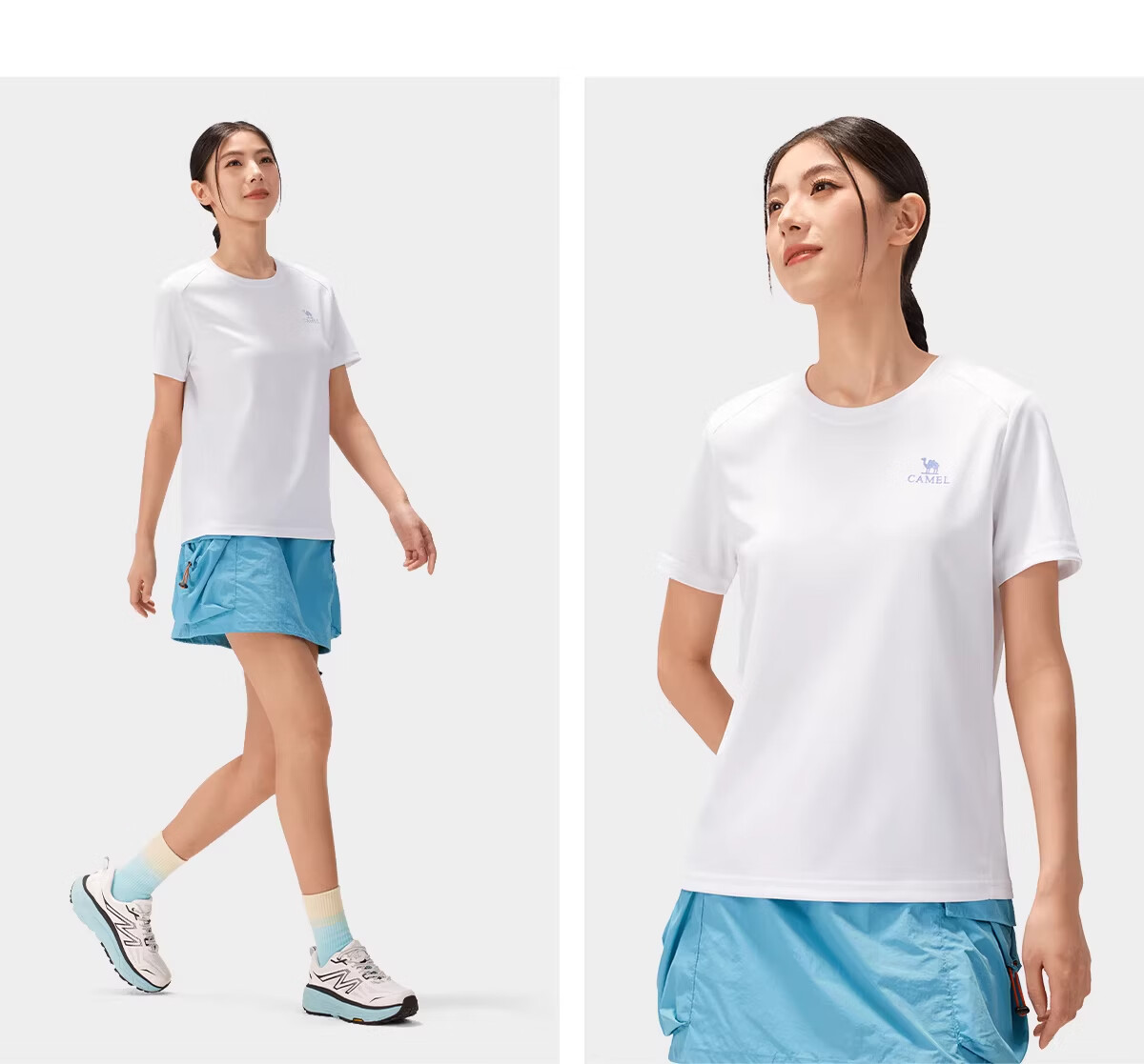 CAMEL Outdoor Quick-Dry T-Shirt Women 2026 Spring Summer New Short Sleeve Breathable Sweat-Absorbing Refreshing Hiking Sports Shirt Men K039 28
