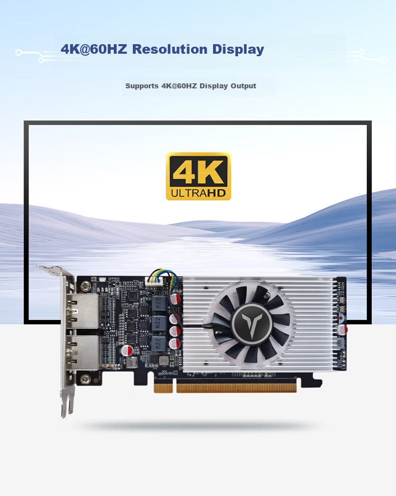 Yeston JH920-4G 4HDMI PCI-E Graphics Card Half/Full Height 4 HDMI Ports Compatible with Galaxy Kirin/Zhongbiao Kirin/Deepin OS 3