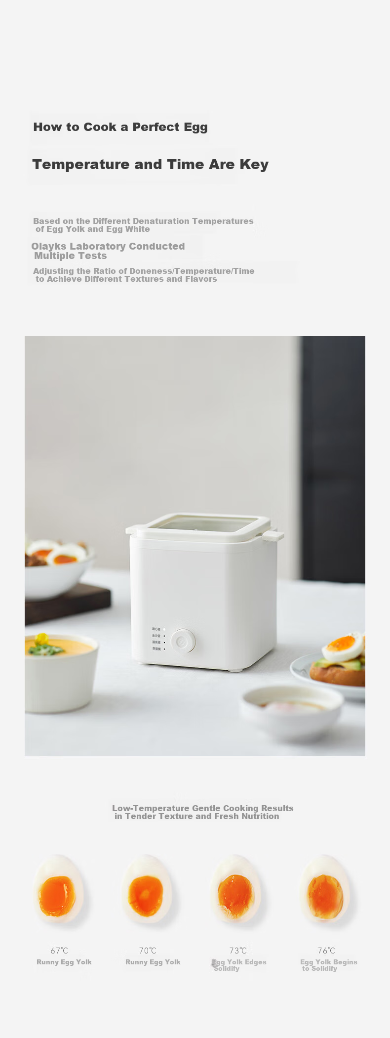 Olayks Instant Egg Cooker Smart Timer Auto Power-Off Mini Electric Egg Steamer with Stainless Steel Steaming Bowl for Home Use 10