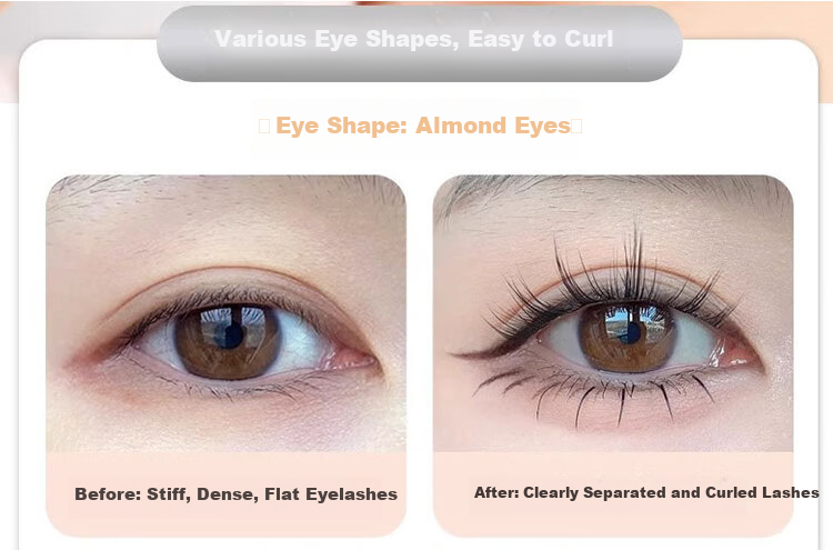 LiQing Frameless Comb Eyelash Curler Portable Long-lasting Wide-angle New Year Partial Eye Beginner Eyelash Curler 4