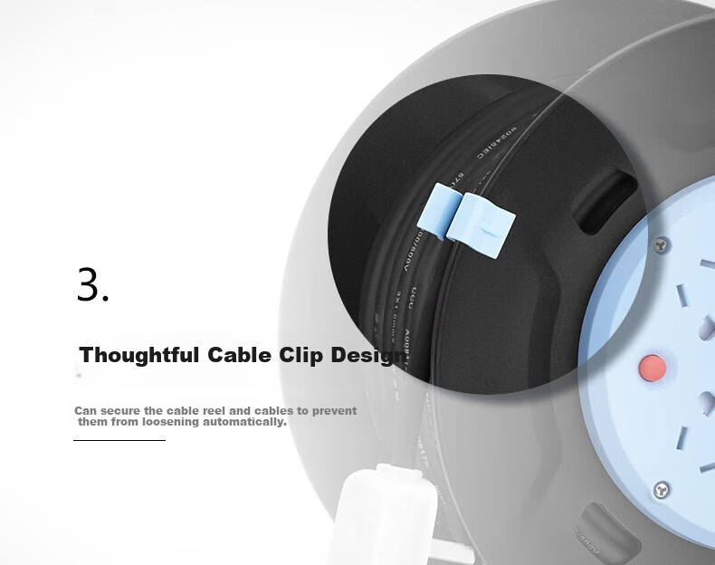 BULL GN-804D Four-Socket Five-Hole Retractable Extension Cord Reel with Overheat Protection 10A+16A High-Power Power Strip Mobile Cable Winder Empty Reel Without Cable 9