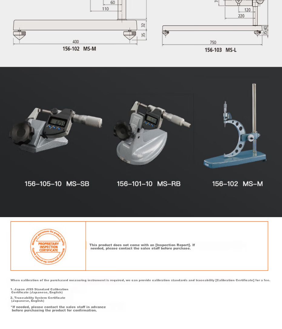 Mitutoyo Micrometer Base 156-101-10 Adjustable Angle 15-100mm Micrometer Stand Holder Bracket 7