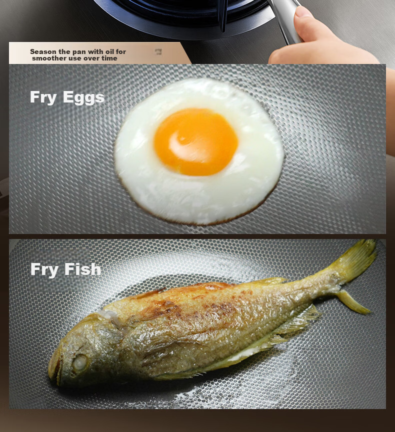 SUPOR JD Exclusive Pure Titanium Non-Coated Lightweight Non-Stick Frying Pan 100% Pure Titanium Plate 32cm Compatible with All Stoves 14