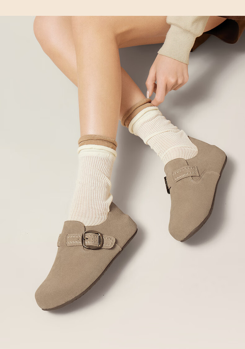 CAMEL Li Keyi Edition Loose Fit 2nd Generation Birkenstock Style Women's Casual Shoes L26S700198 Apricot 37 10
