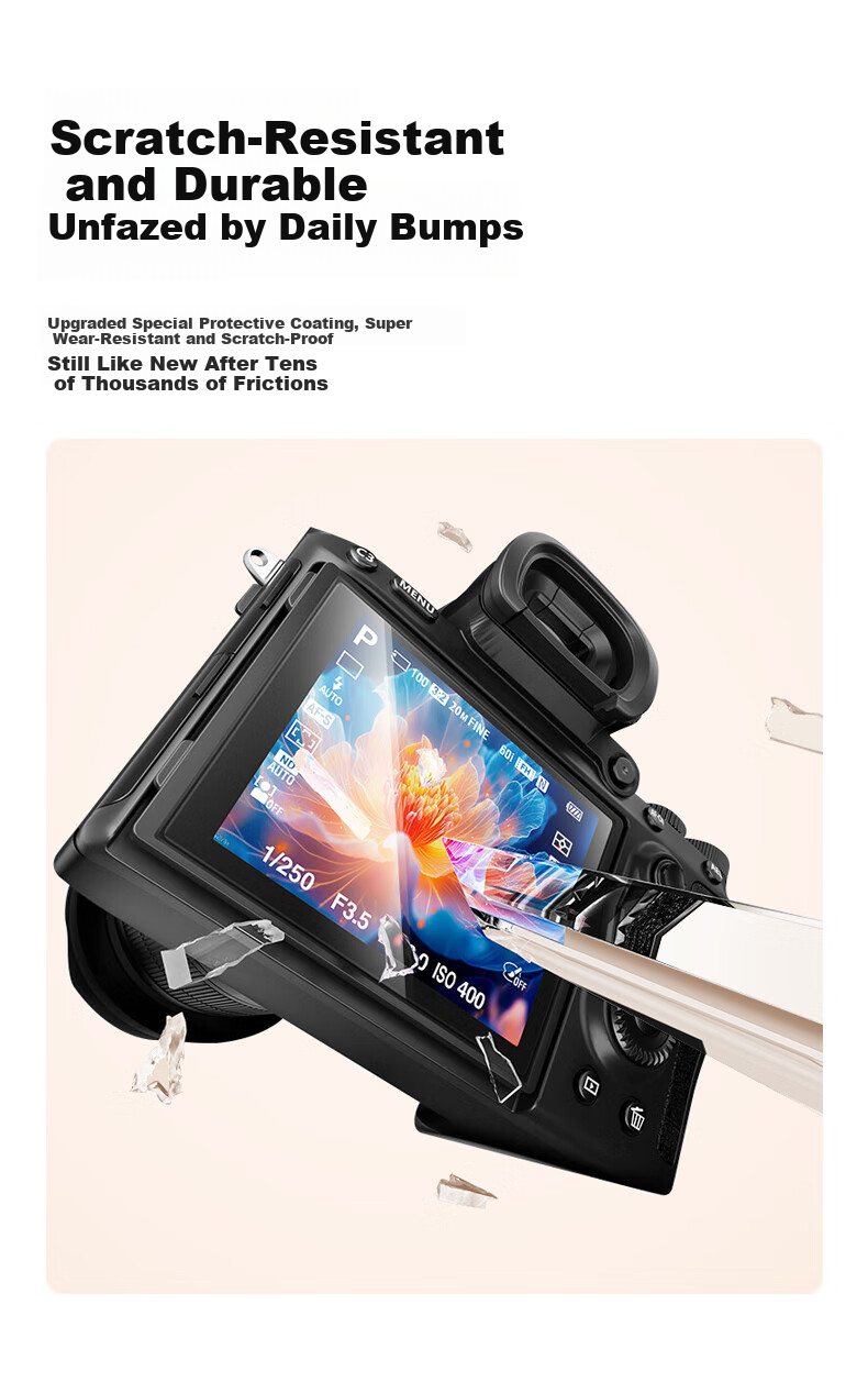 BIAZE True AR Anti-Reflective Coating Screen Protector Film for Sony Cameras a6700 a7M4 a7C2 - Upgraded Anti-Glare Camera Screen Protection Accessory for Mirrorless Cameras 8
