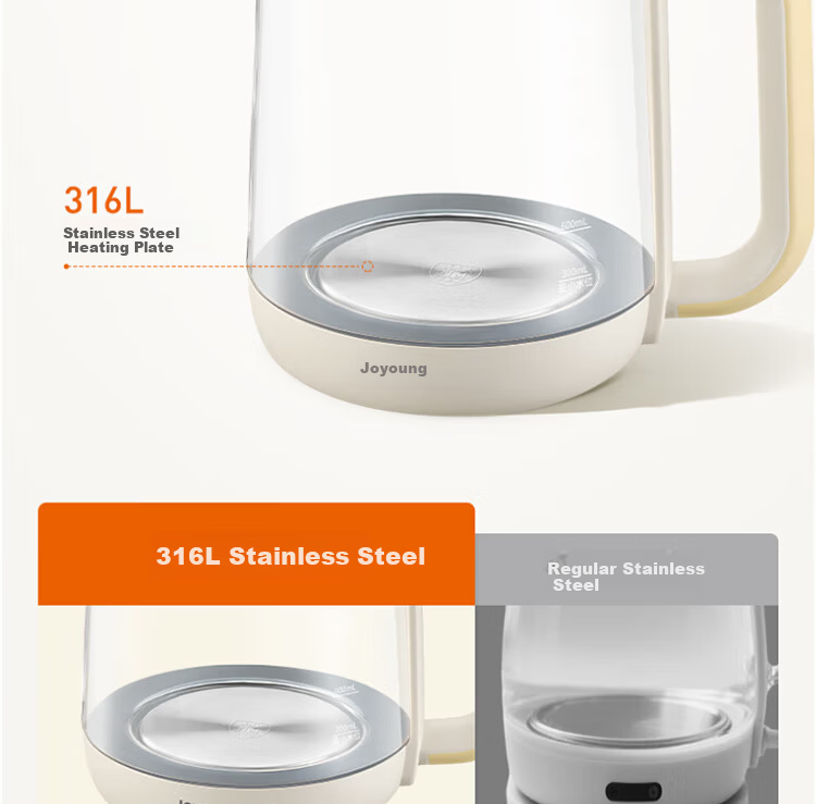 Joyoung 1.8L Multifunctional Temperature-Controlled Tea Maker Health Pot 316L Stainless Steel Office Electric Kettle K18D-WY601 8